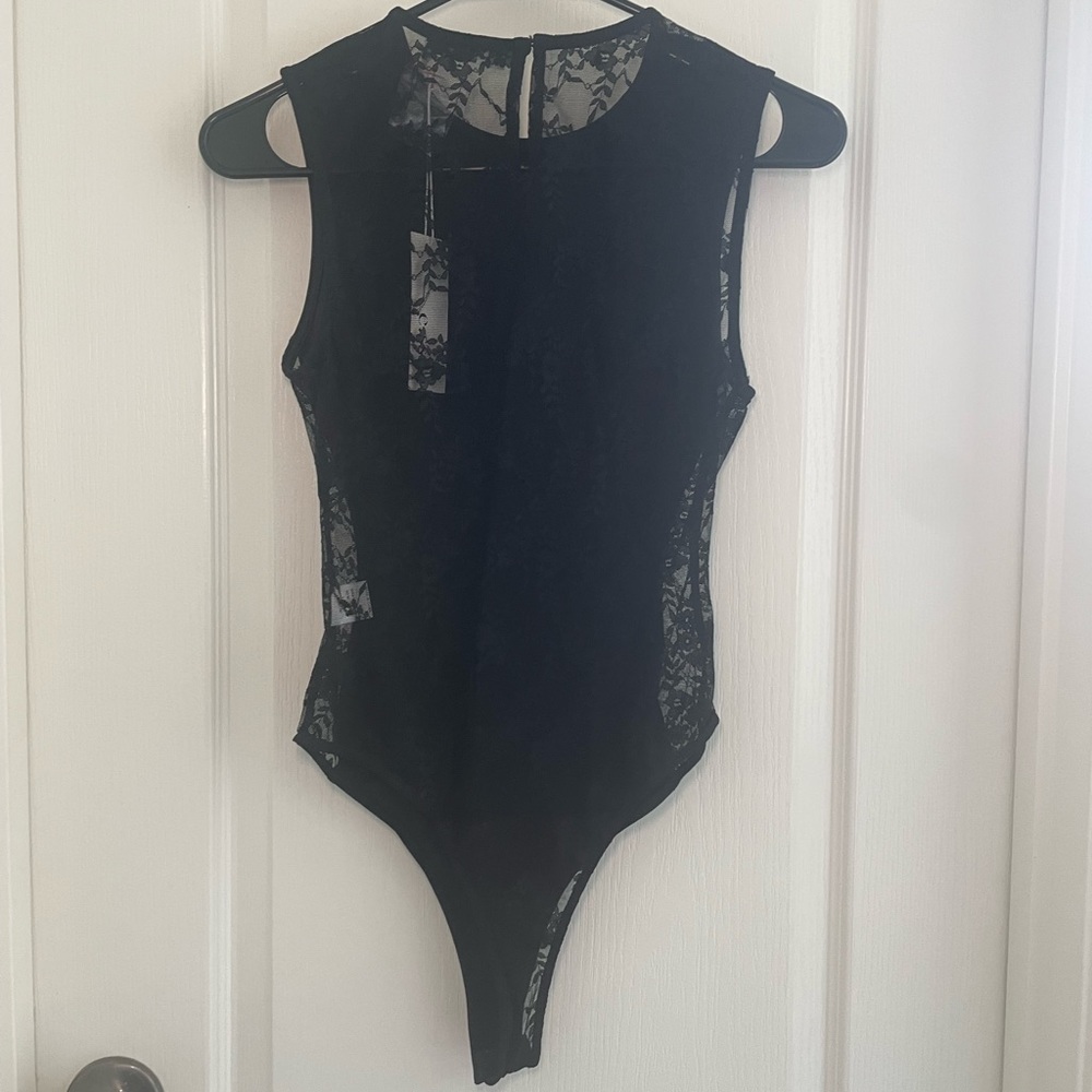 Lace back body suit